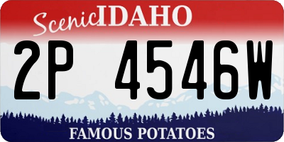 ID license plate 2P4546W