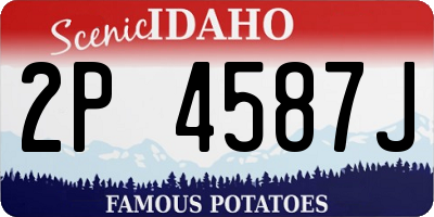 ID license plate 2P4587J