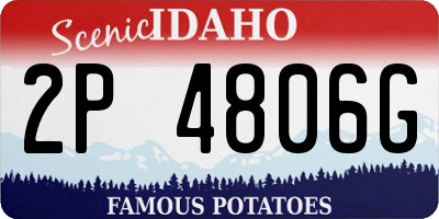 ID license plate 2P4806G