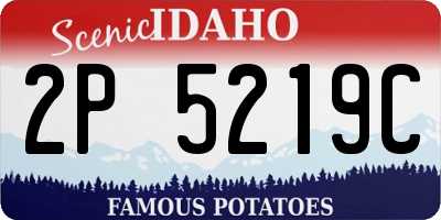 ID license plate 2P5219C