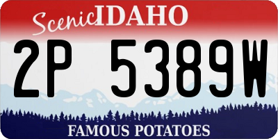 ID license plate 2P5389W