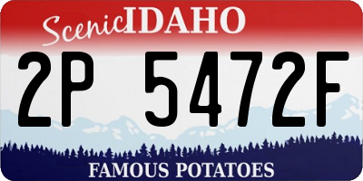 ID license plate 2P5472F