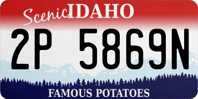 ID license plate 2P5869N