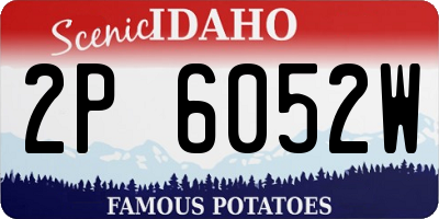 ID license plate 2P6052W