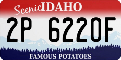 ID license plate 2P6220F