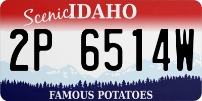 ID license plate 2P6514W