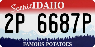ID license plate 2P6687P