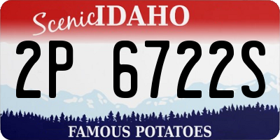 ID license plate 2P6722S