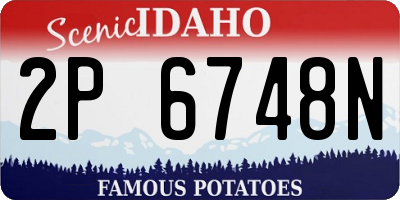 ID license plate 2P6748N