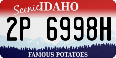 ID license plate 2P6998H