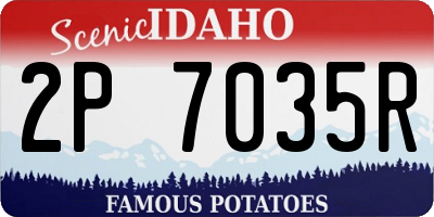 ID license plate 2P7035R