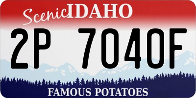 ID license plate 2P7040F