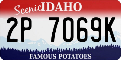 ID license plate 2P7069K