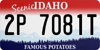 ID license plate 2P7081T