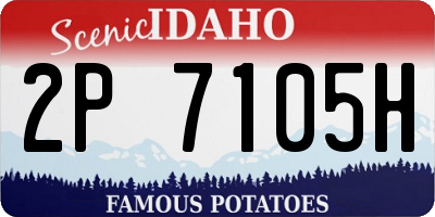 ID license plate 2P7105H