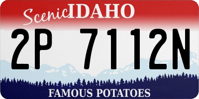 ID license plate 2P7112N