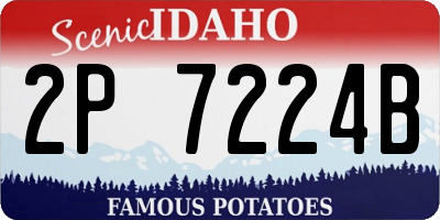 ID license plate 2P7224B