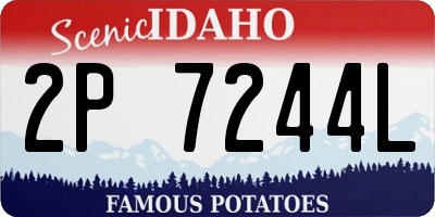 ID license plate 2P7244L