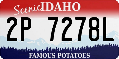 ID license plate 2P7278L