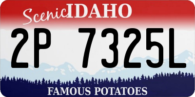 ID license plate 2P7325L