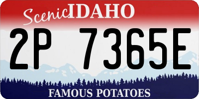 ID license plate 2P7365E