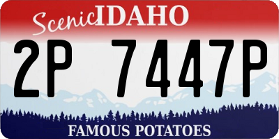 ID license plate 2P7447P