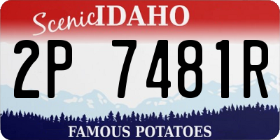 ID license plate 2P7481R