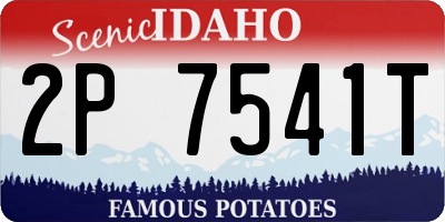 ID license plate 2P7541T