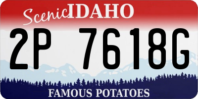 ID license plate 2P7618G