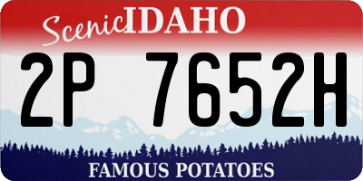 ID license plate 2P7652H