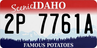 ID license plate 2P7761A