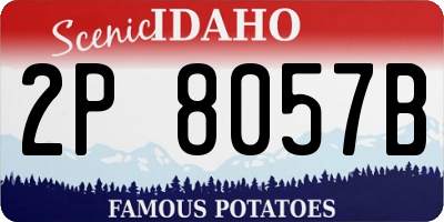 ID license plate 2P8057B