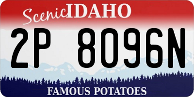 ID license plate 2P8096N