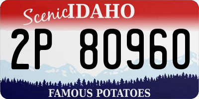 ID license plate 2P8096O
