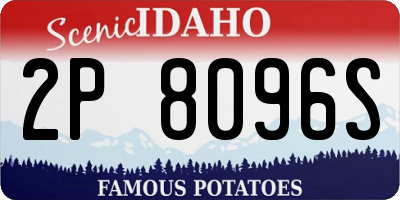 ID license plate 2P8096S