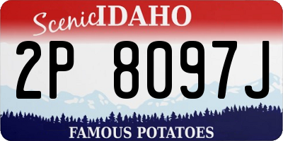 ID license plate 2P8097J