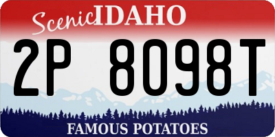 ID license plate 2P8098T