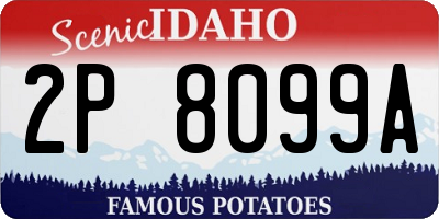 ID license plate 2P8099A