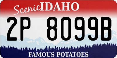 ID license plate 2P8099B