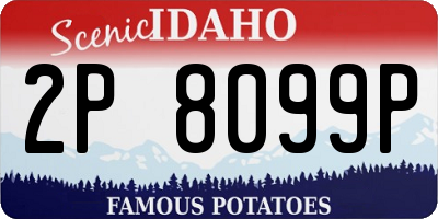 ID license plate 2P8099P