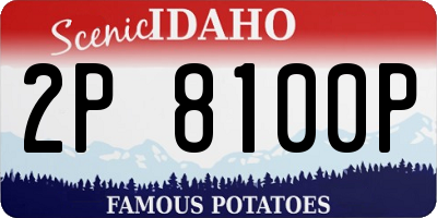 ID license plate 2P8100P