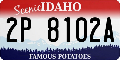ID license plate 2P8102A