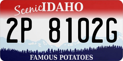 ID license plate 2P8102G