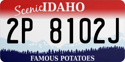 ID license plate 2P8102J