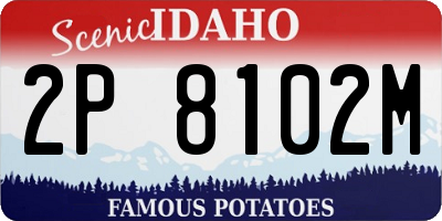 ID license plate 2P8102M