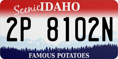 ID license plate 2P8102N