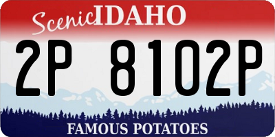 ID license plate 2P8102P