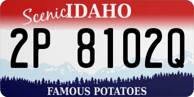 ID license plate 2P8102Q
