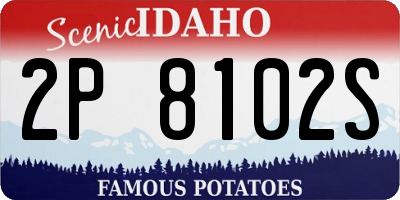ID license plate 2P8102S