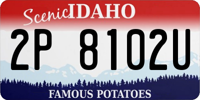 ID license plate 2P8102U